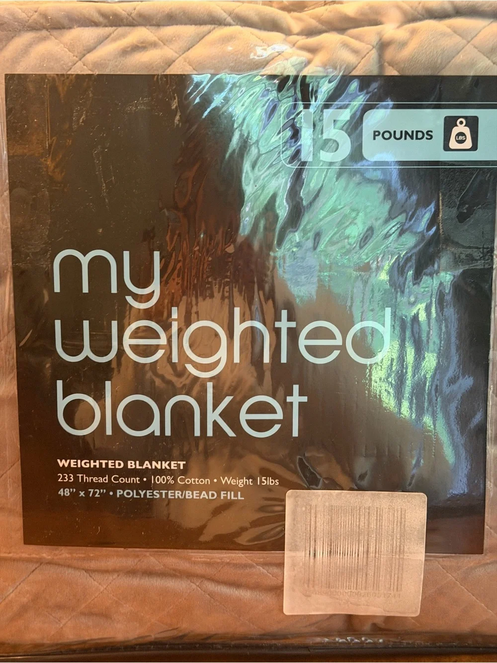 BLOOMINGDALE’s  My Weighted Blanket Grey 15 lbs 48x72 Twin